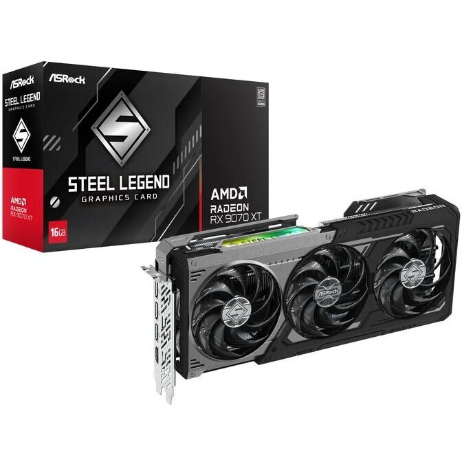 Oferte la Placa Video Radeon RX 9070 XT Steel Legend Dark 16GB 16384MB GDDR6