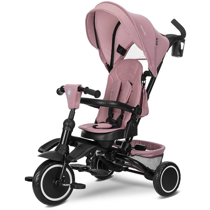 Oferte la Tricicleta pentru Copii Freccia Multifunctionala Pliabila Sezut Rotativ 360 Grade Pink