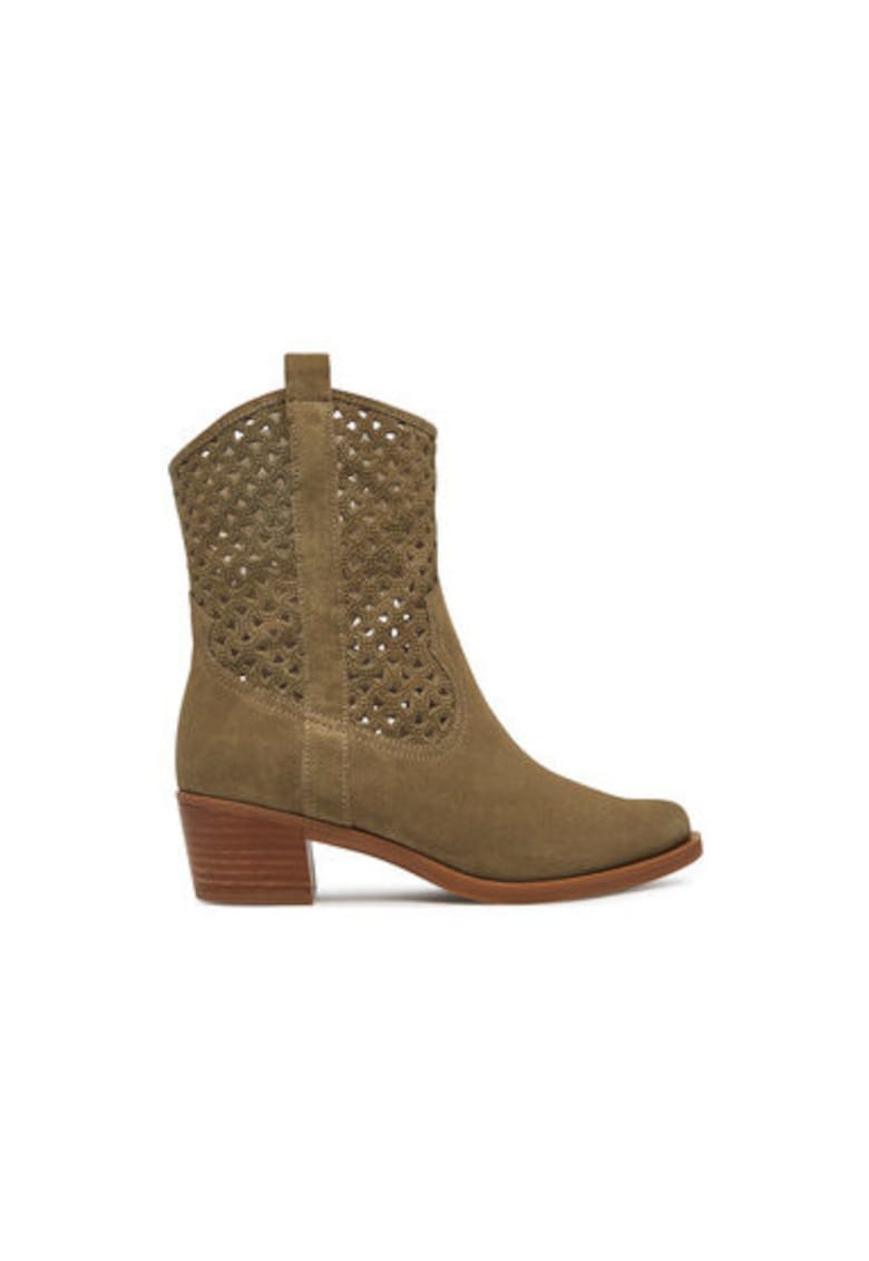 Oferte la Botine dama  GALATEA_BS - Piele naturala - Maro