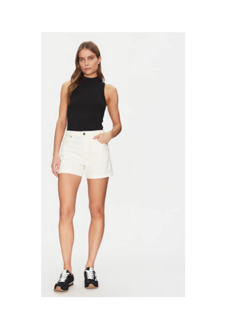 Oferte la Pantaloni scurti cu talie inalta si buzunare