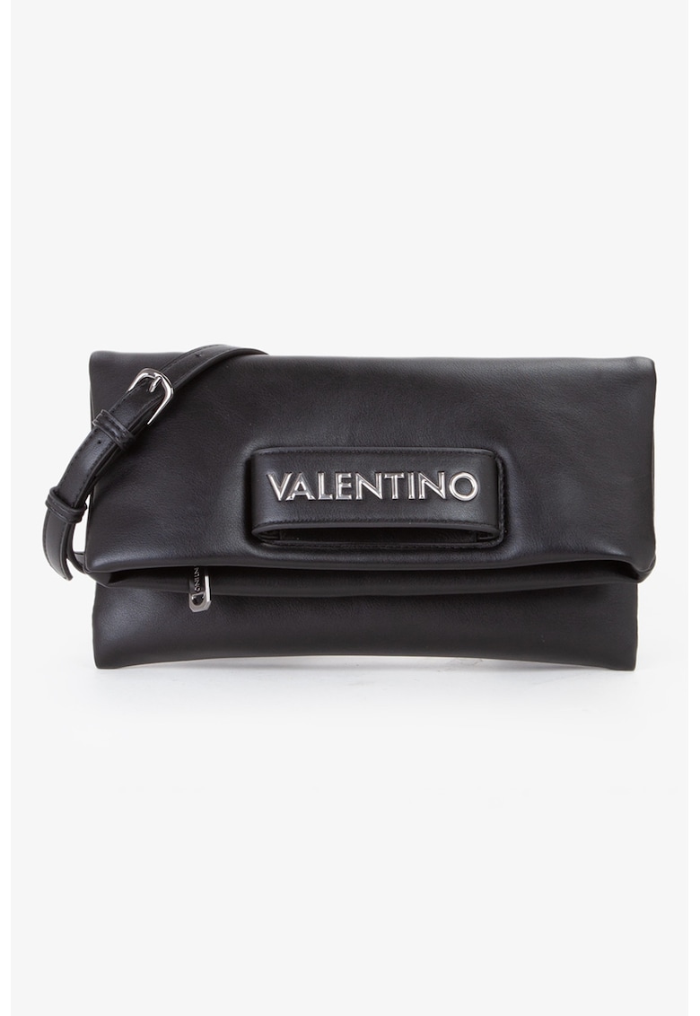 Oferte la Geanta crossbody de piele ecologica cu clapa - Negru