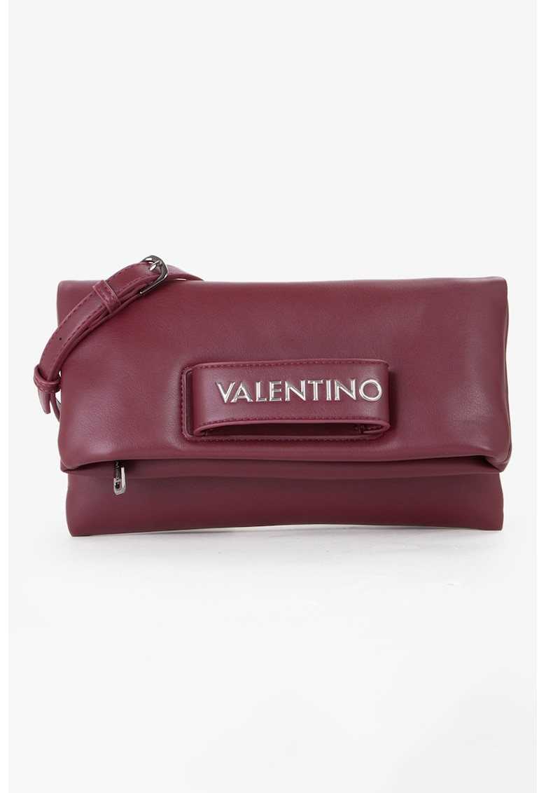 Oferte la Geanta crossbody de piele ecologica cu clapa - Visiniu