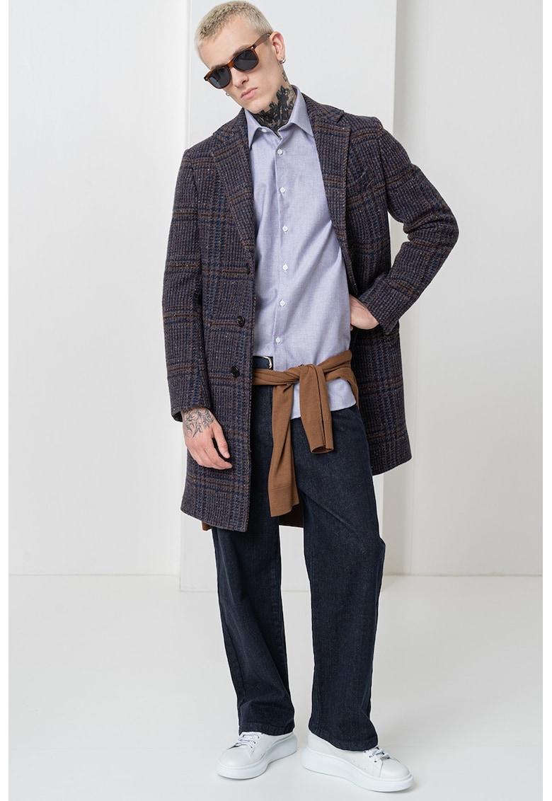 Oferte la Camasa uni din bumbac - Alb/Violet