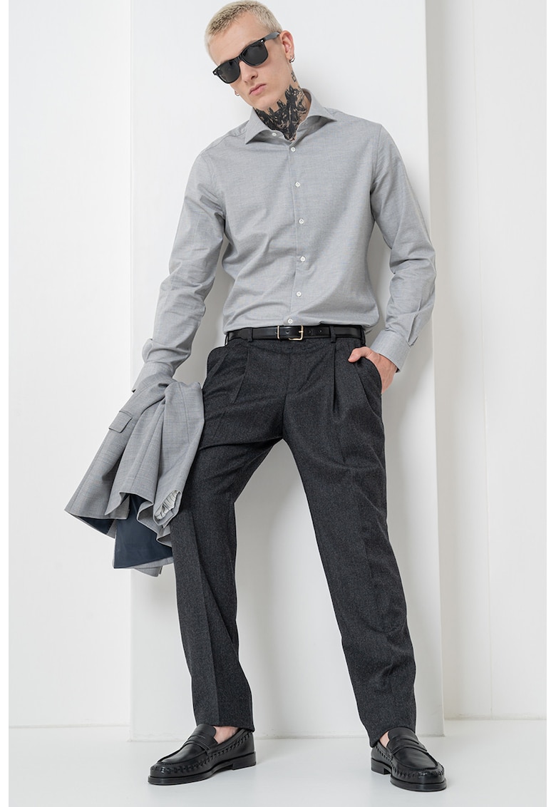 Oferte la Pantaloni eleganti din lana cu pensa - Negru stins