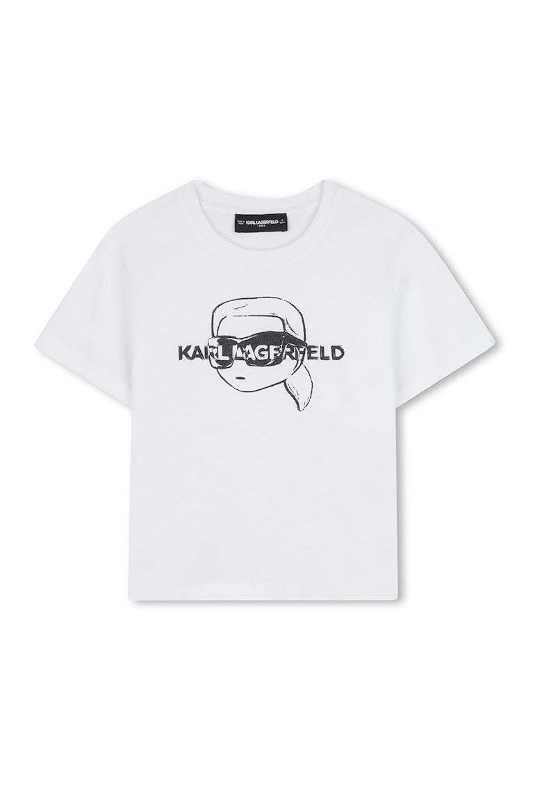 Oferte la Tricou din bumbac cu imprimeu logo - Negru/Alb murdar