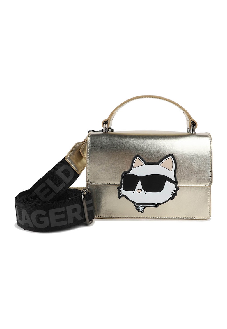 Oferte la Geanta crossbody cu logo - Auriu/Negru