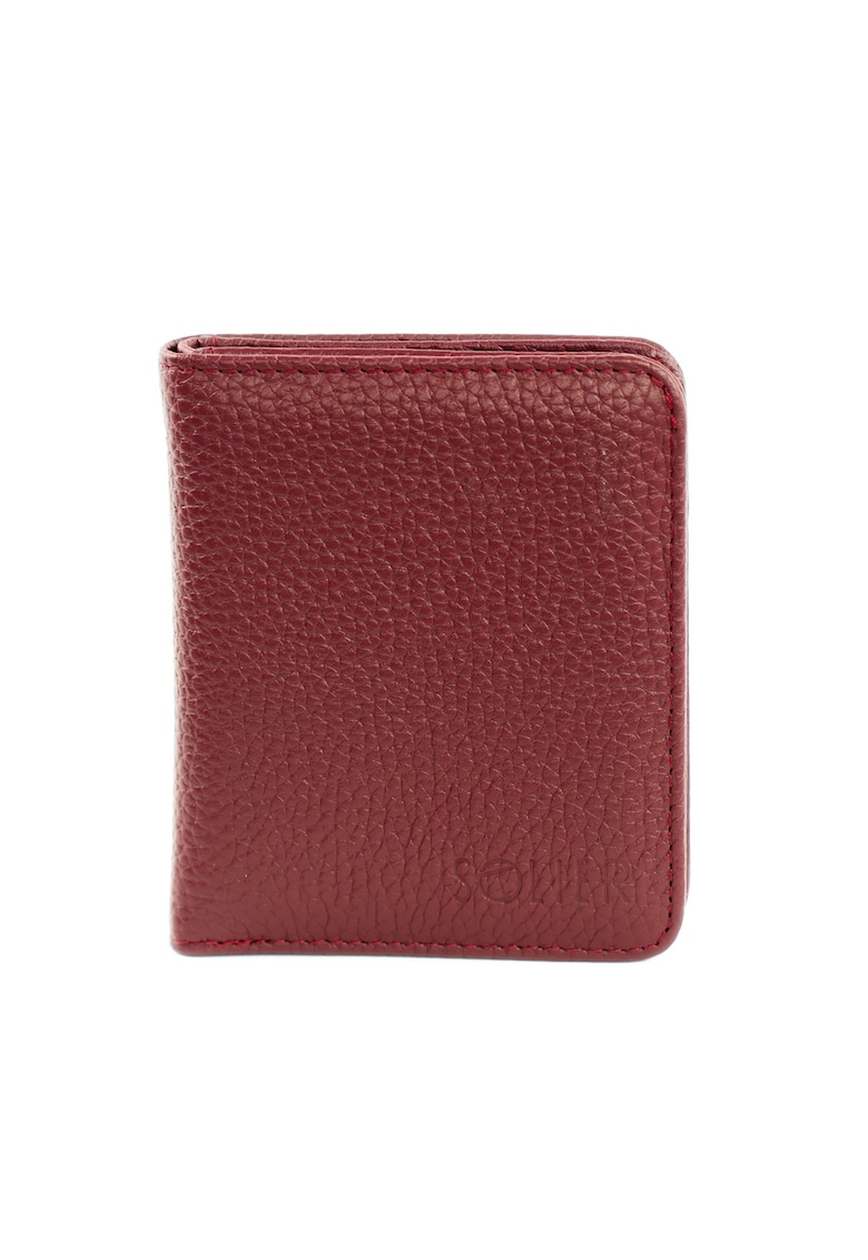 Oferte la Portofel  SW49 piele naturala visiniu 10 -5x9 cm