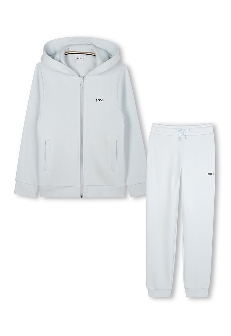 Oferte la Trening cu detalii logo si fermoar - Albastru glaciar