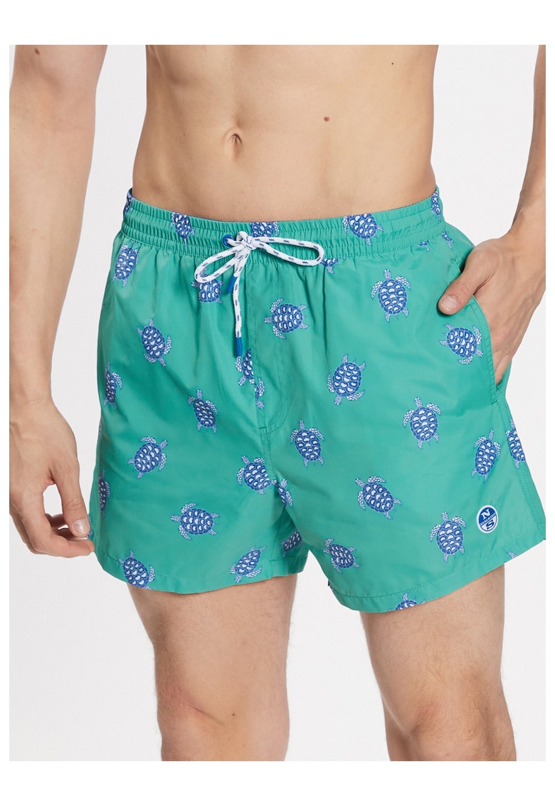 Oferte la Pantaloni scurti de baie barbati -  Poliester - Verde - Verde