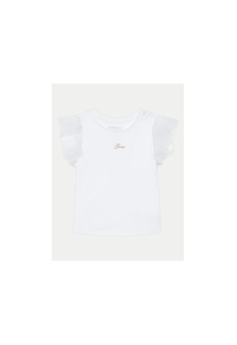 Oferte la Bluza din bumbac organic cu detaliu logo - Alb