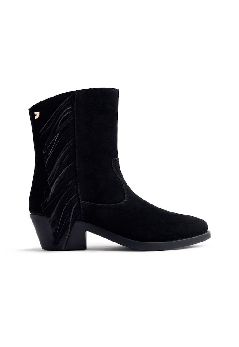 Oferte la Ghete cowboy de piele intoarsa - Negru