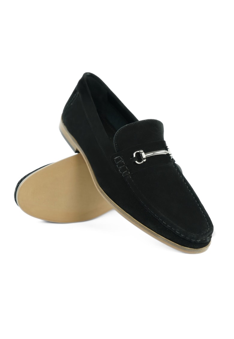 Oferte la Mocasini barbatesti din piele intoarsa naturala - negru - Negru