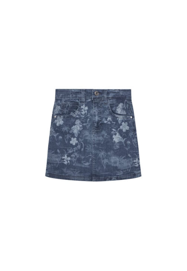 Oferte la Fusta din denim cu model floral