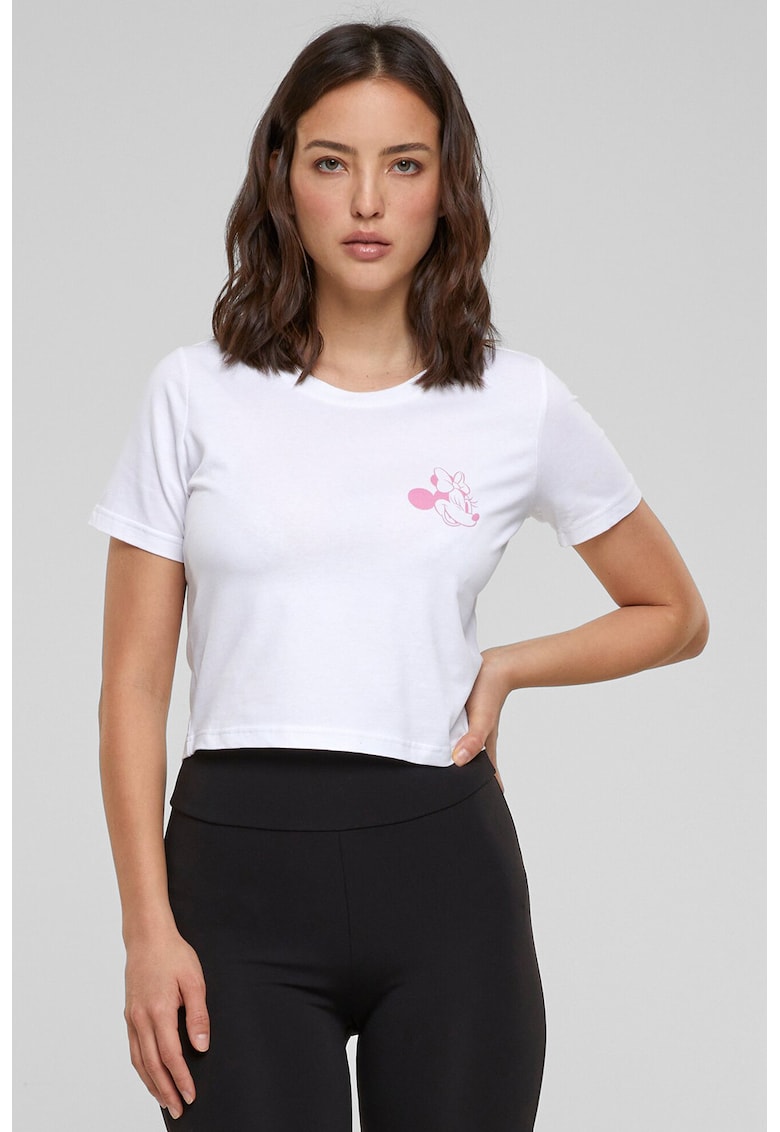 Oferte la Tricou crop cu Minnie Mouse - Alb