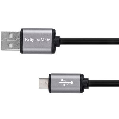 Cablu de date USB - microUSB 0.2m Black