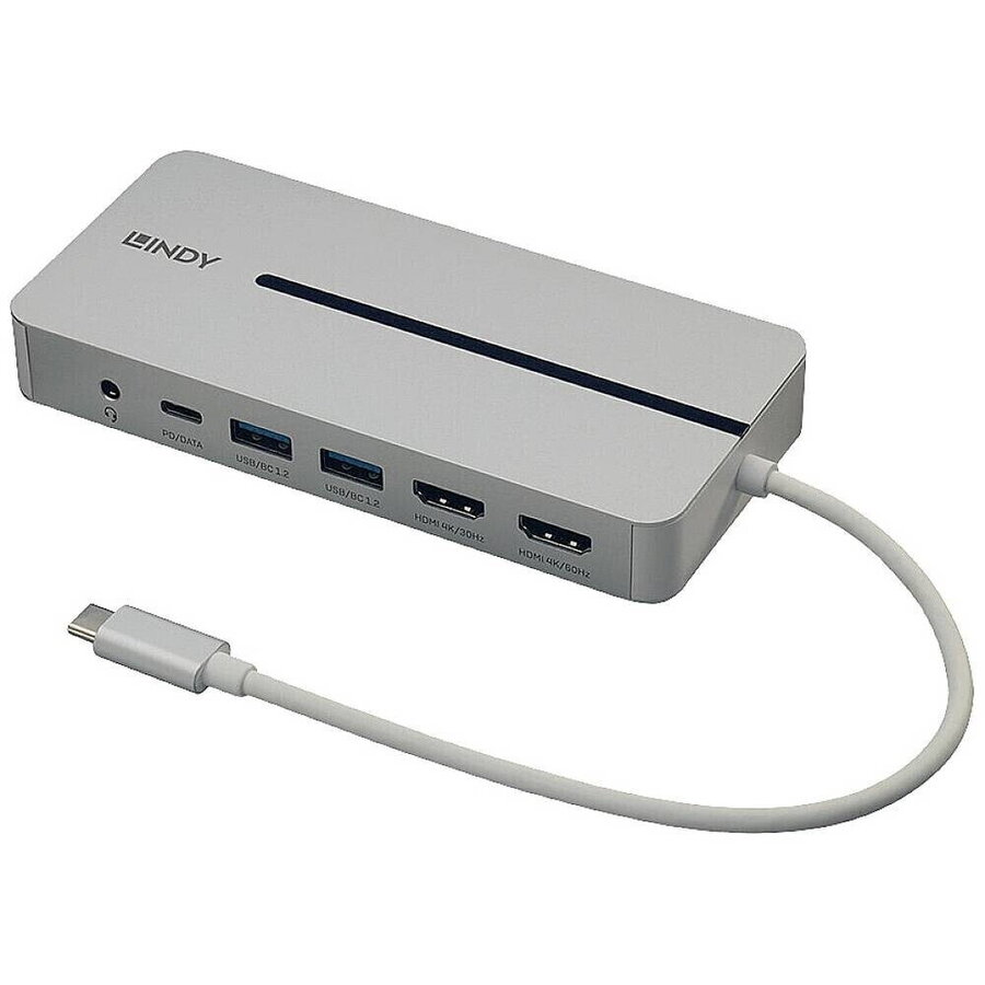 Oferte la Docking Station DST-Mx Duo 2x 4K HDMI PD 3.0 100W USB 3.2 Gen 1 Gigabit Ethernet Audio Alb