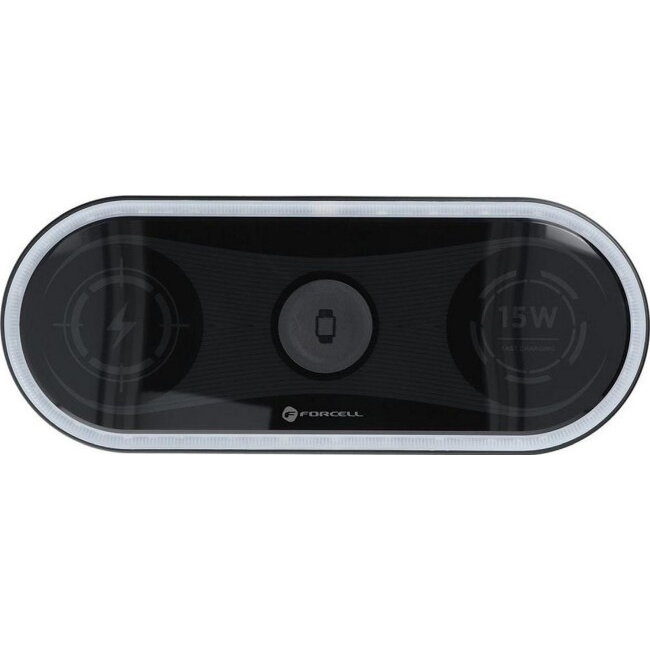 Oferte la Incarcator F-ENERGY Ellipse 3w1 Apple Qi QC 15W Negru