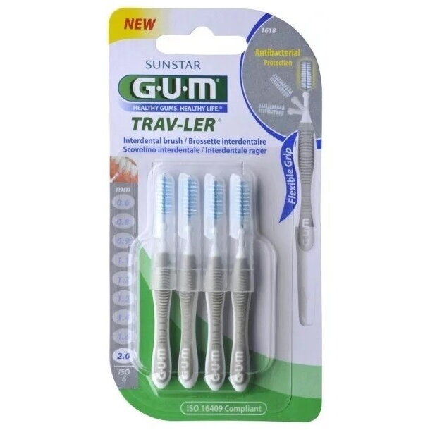 Oferte la Periuta de Dinti Interdentara GUM1618MA4 Travler 2.0mm Gri