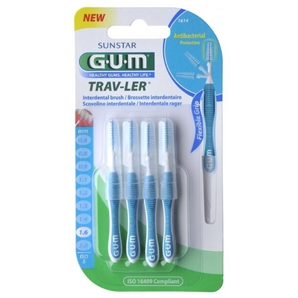 Oferte la Periuta de Dinti Interdentara GUM1614MA4 Travler 1.6mm Albastru