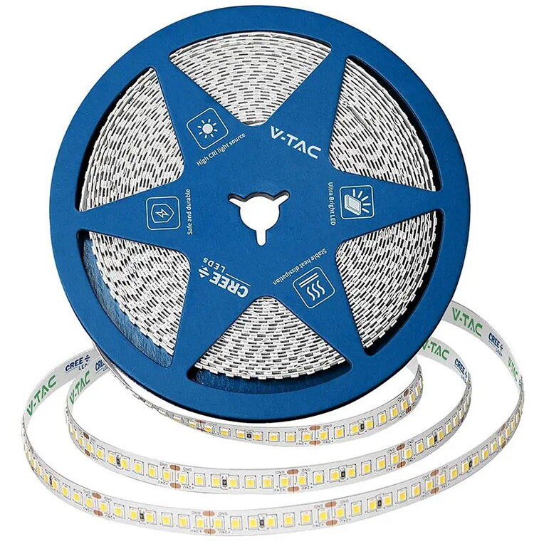 Banda LED 8mm 12W/m 24V IP20 Rola 10m 3000K Cip Cree
