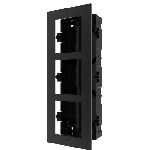 Oferte la Rama montaj ingropat pentru interfon modular Hikvision DS-KD-ACF3/BK, 3 module, NEGRU
