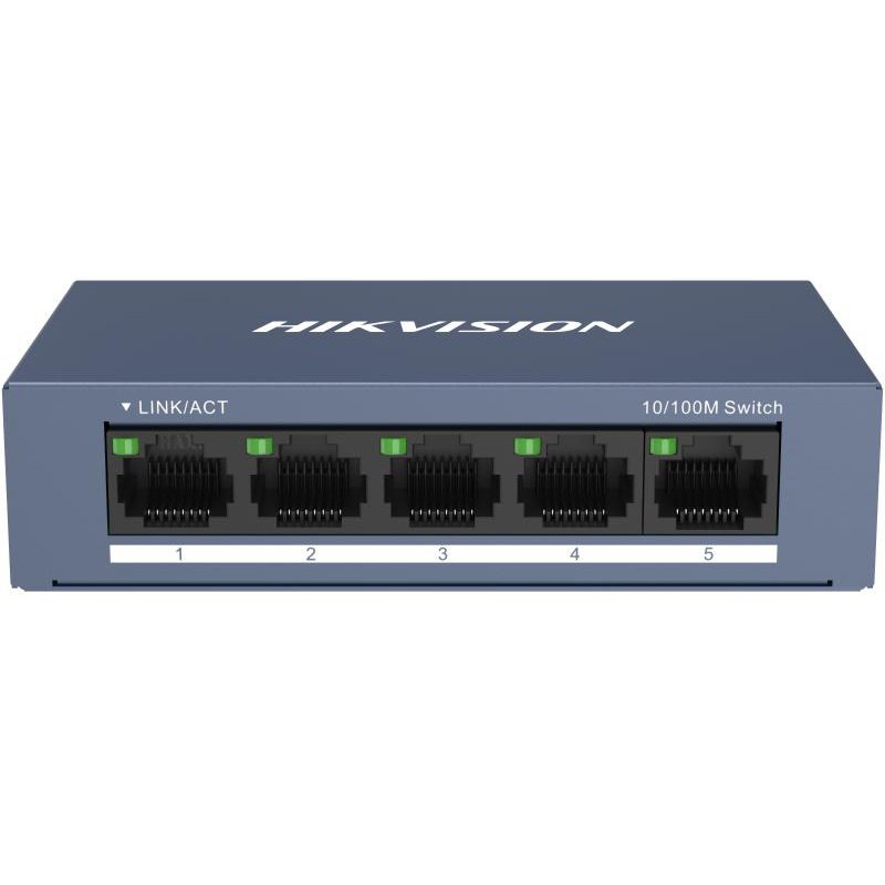 Oferte la Switch 5 porturi Hikvision DS-3E0105-O, Plug and Play, 5x RJ-45 10-100M, carcasa metal