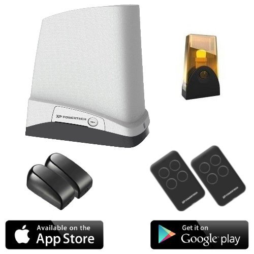 Oferte la Kit automatizare poarta culisanta PowerTech PSA500, 500KG, cu aplicatie Android / iOS, fara cremaliera