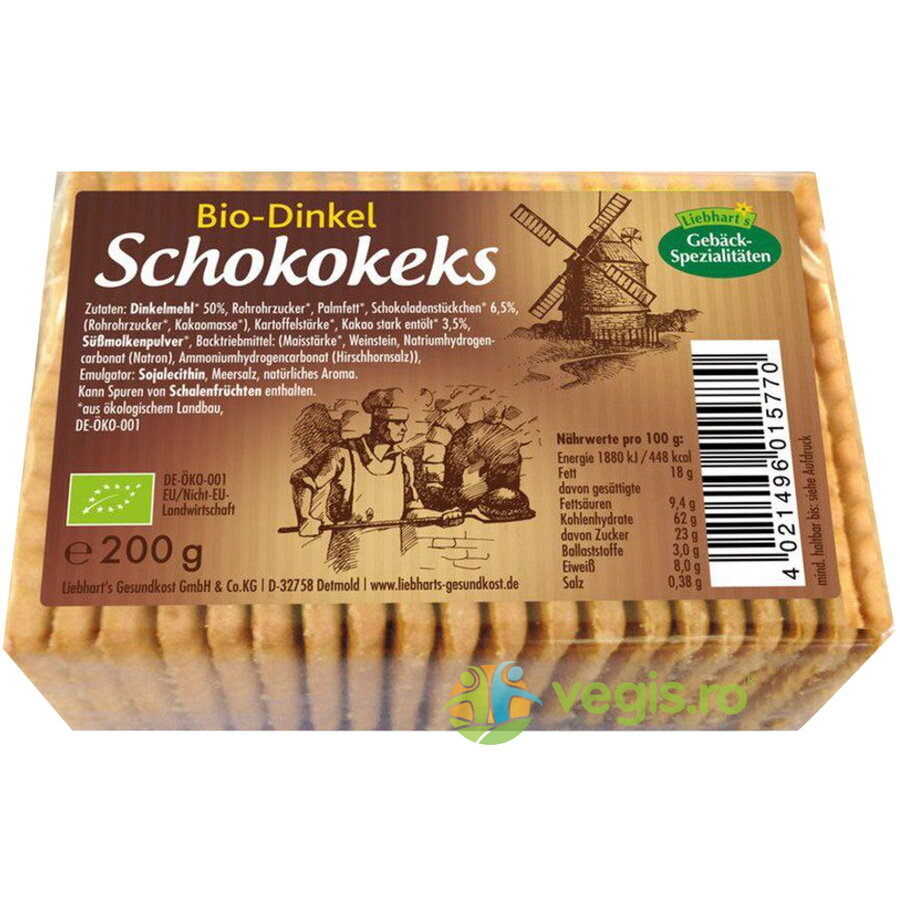 Oferte la Biscuiti din Grau Spelta cu Ciocolata Ecologici/Bio 200g