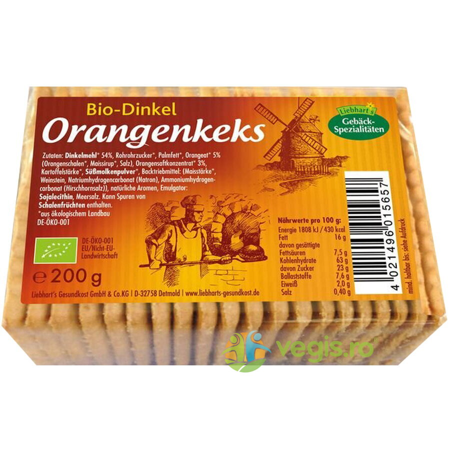 Oferte la Biscuiti din Grau Spelta cu Portocale Ecologici/Bio 200g