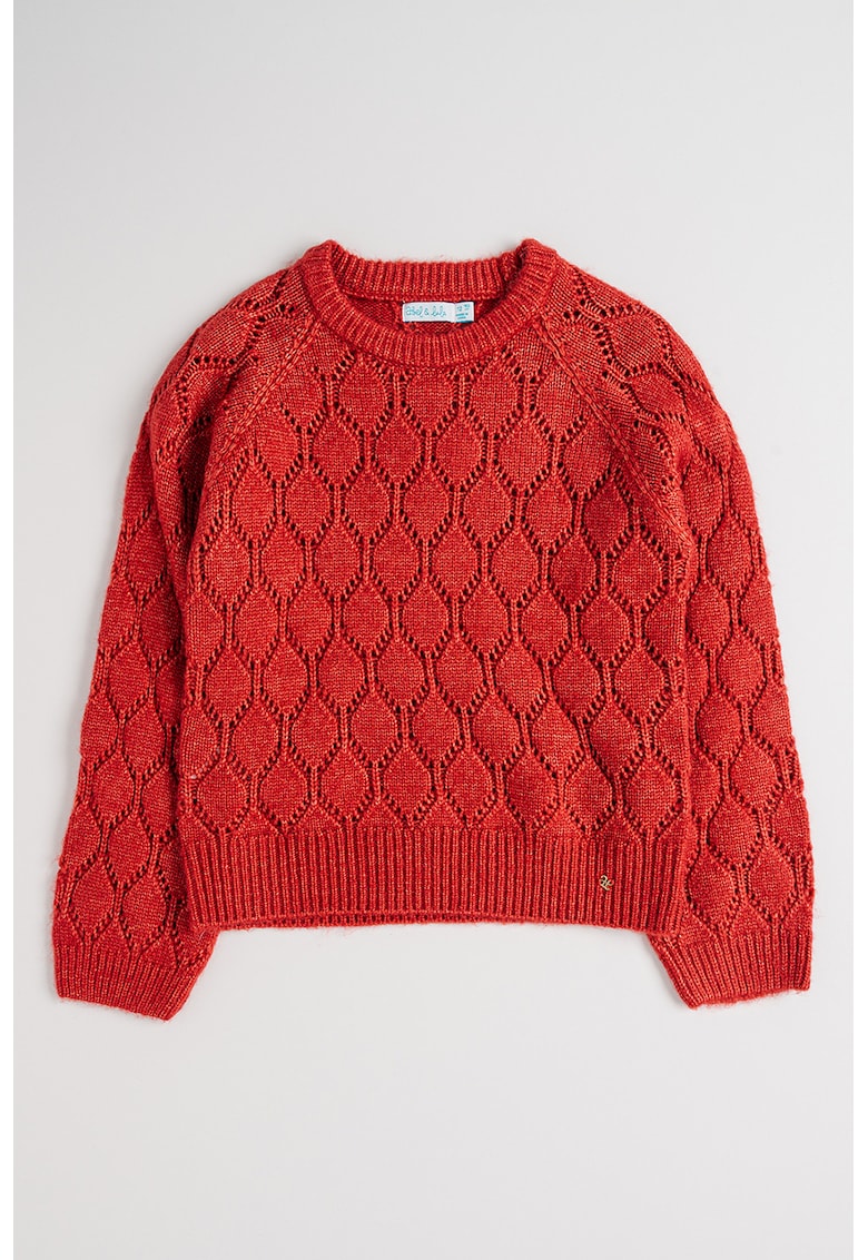 Oferte la Pulover cu maneci raglan - Caramiziu