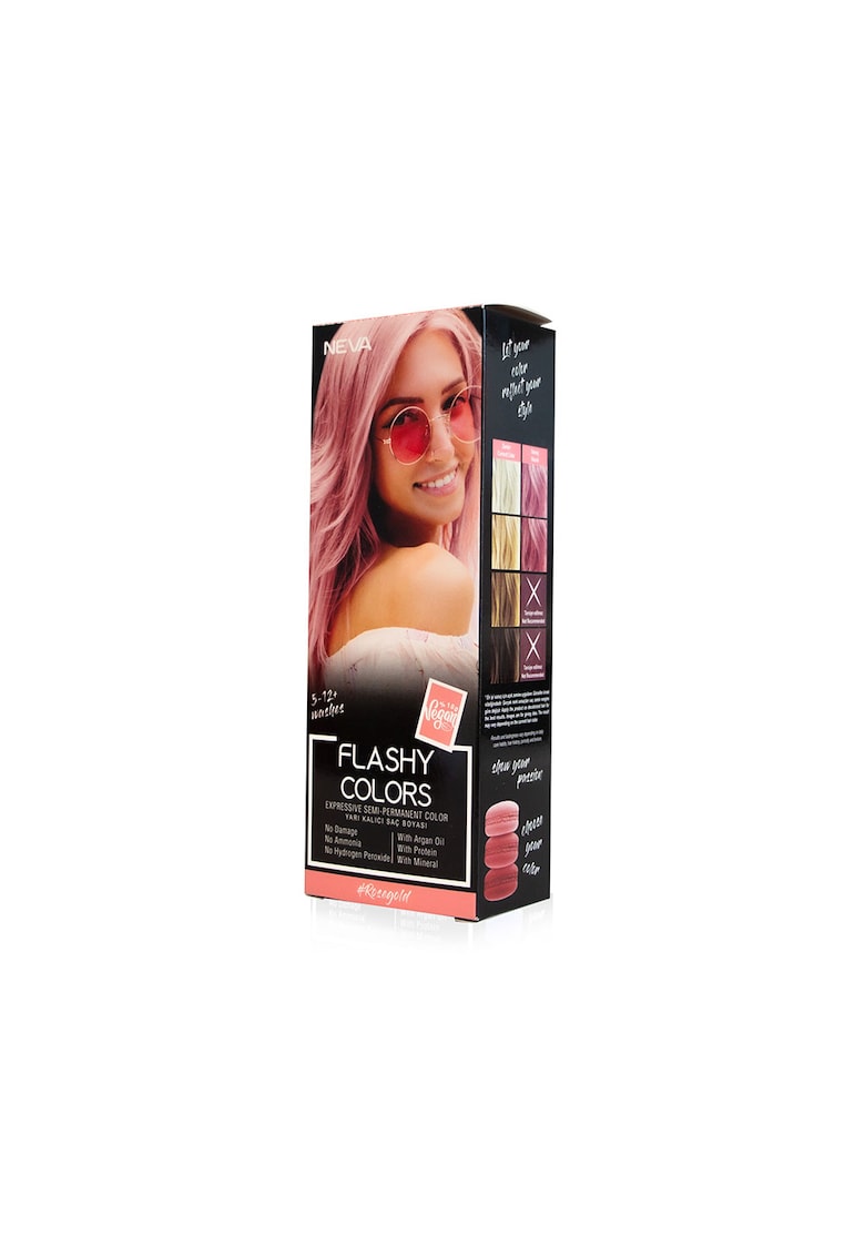 Oferte la Flashy Colors Rose Gold - Nuantator semipermanent - roz auriu - 100% vegan -  100 ml
