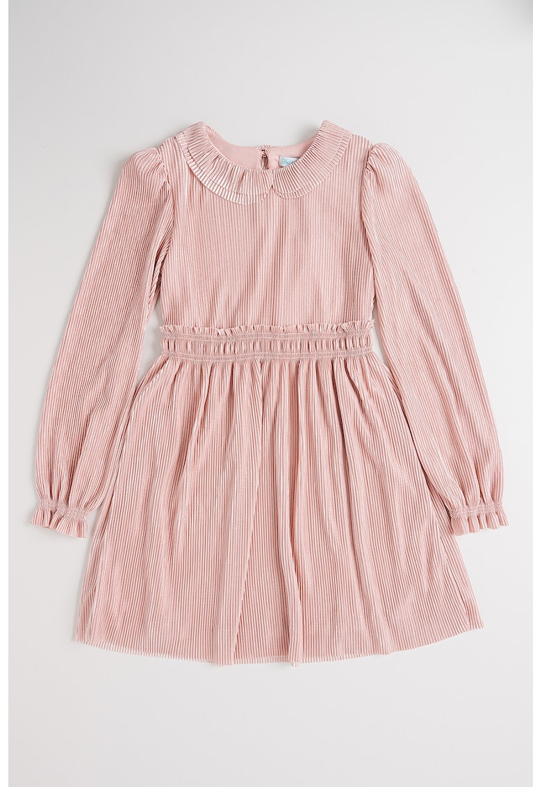 Oferte la Rochie evazata cu guler Peter Pan - Roz prafuit