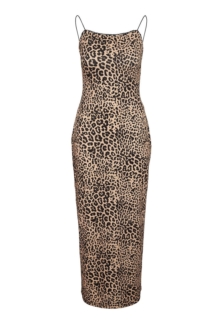 Oferte la Rochie animal print de dama  27034320 - Poliester/Elastan - Maro