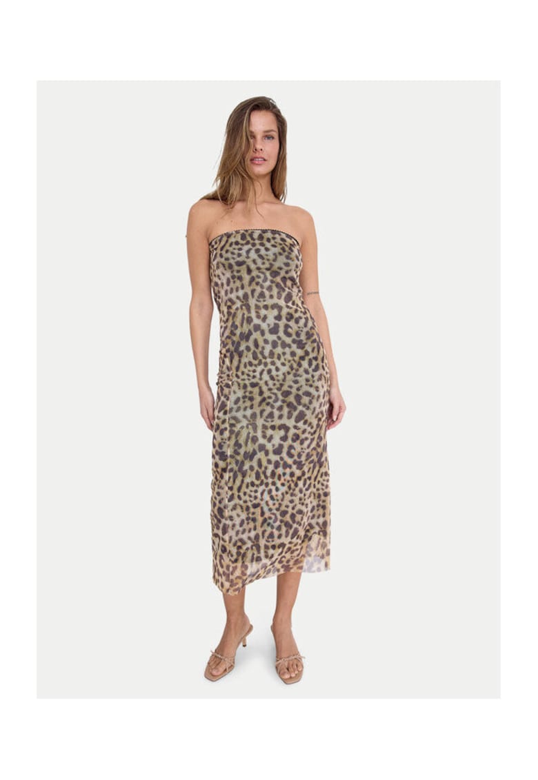 Oferte la Rochie de vara cu animal print  27033993 - Poliester reciclat - Maro
