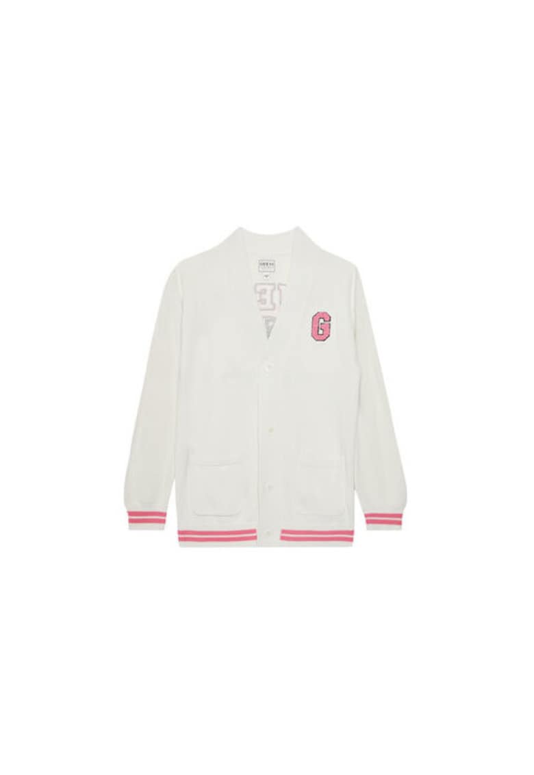 Oferte la Cardigan tricotat cu nasturi si imprimeu pe partea din spate