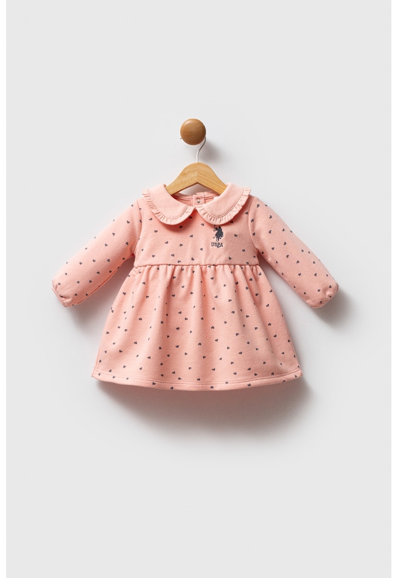 Oferte la Rochie cu guler Peter Pan - Roz somon