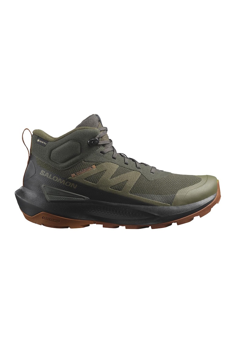 Oferte la Ghete cu tehnologie Gore-Tex pentru drumetii Elixir Activ - Negru/Kaki pal