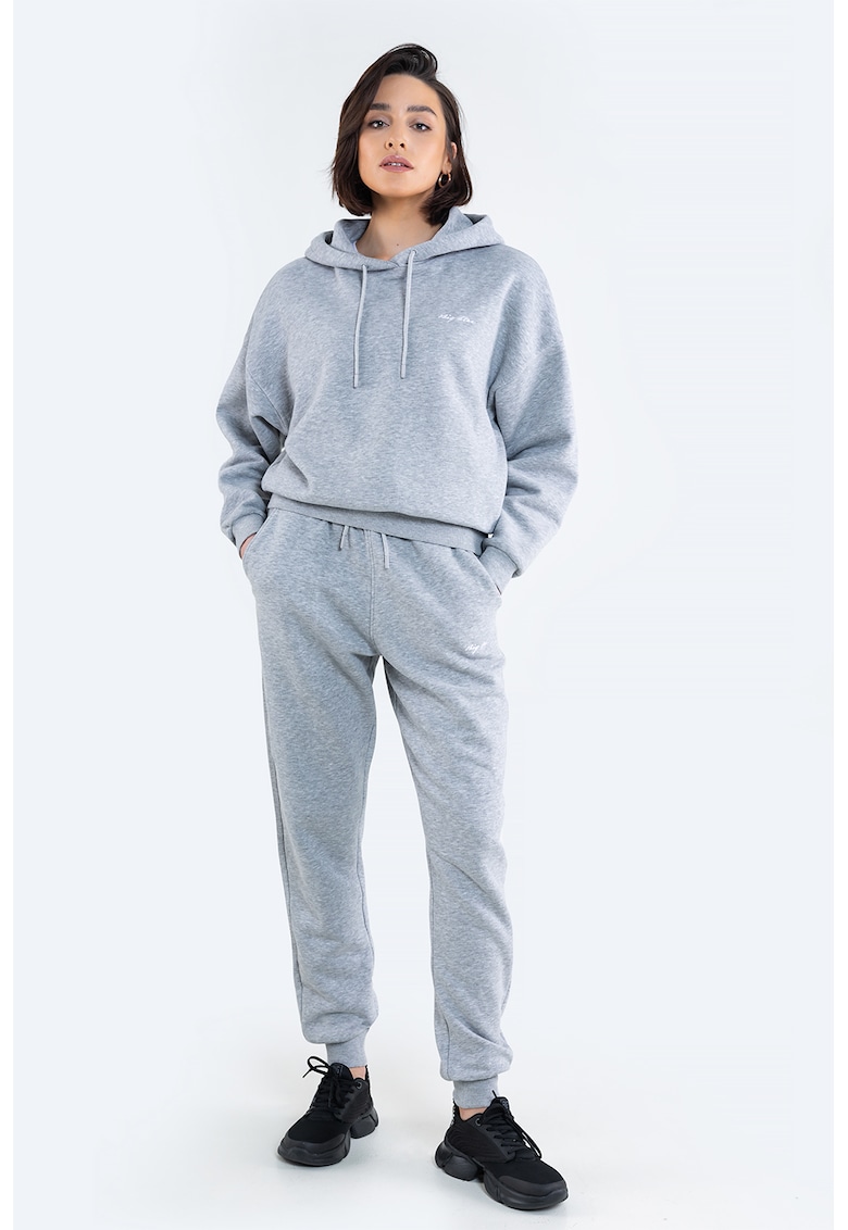 Oferte la Pantaloni sport cu buzunare oblice - Gri melange