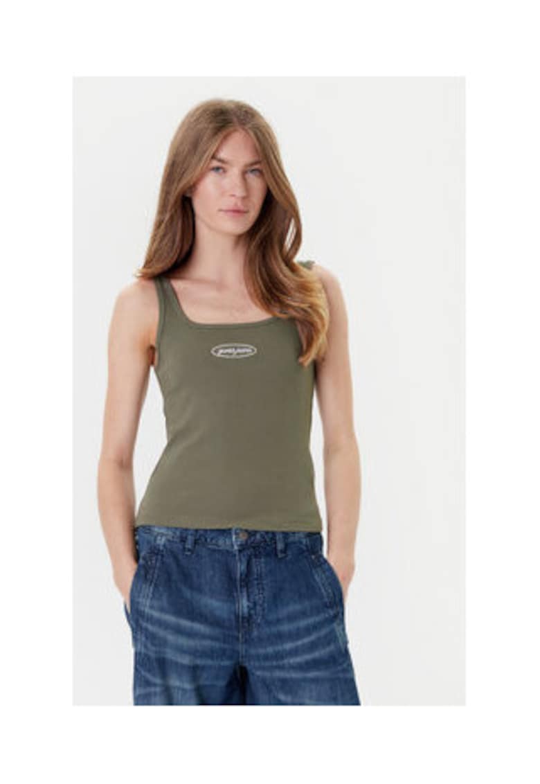 Oferte la Top cu decolteu decupat - Kaki