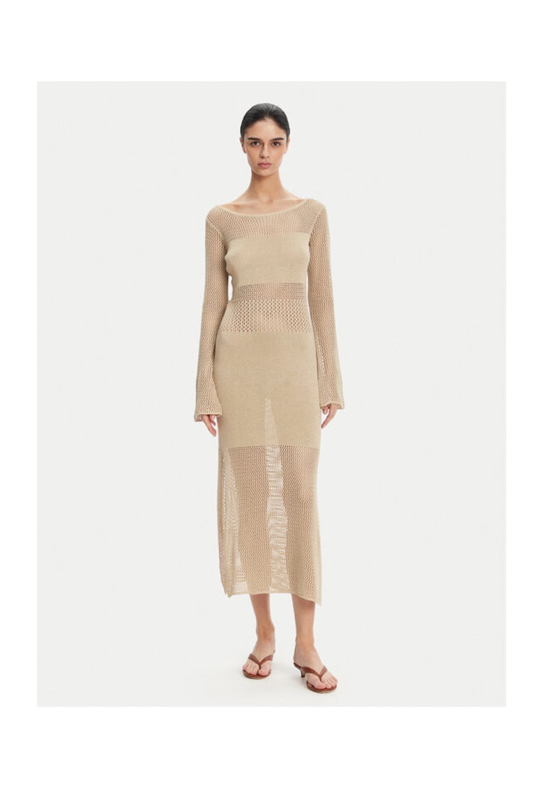 Oferte la Rochie dama  FS25SD5004K514O7 - Viscoza/lurex - Bej - Bej