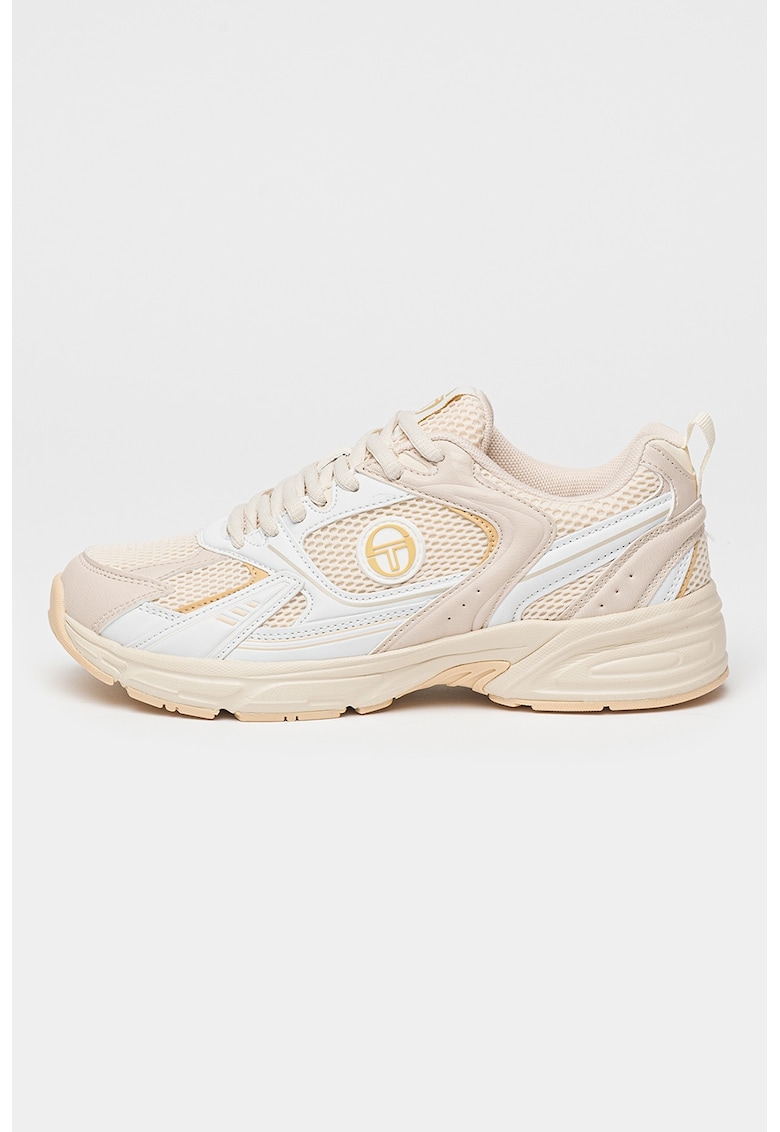 Oferte la Pantofi sport din material sintetic cu insertii de plasa - Alb/Bej deschis