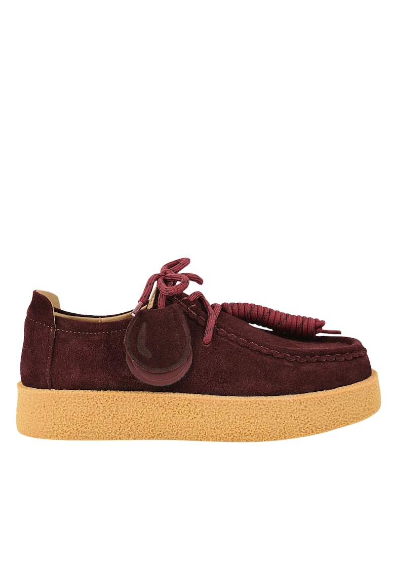 Oferte la Tenisi casual - dama -  T003 bordo - piele nabuc - Visiniu prafuit