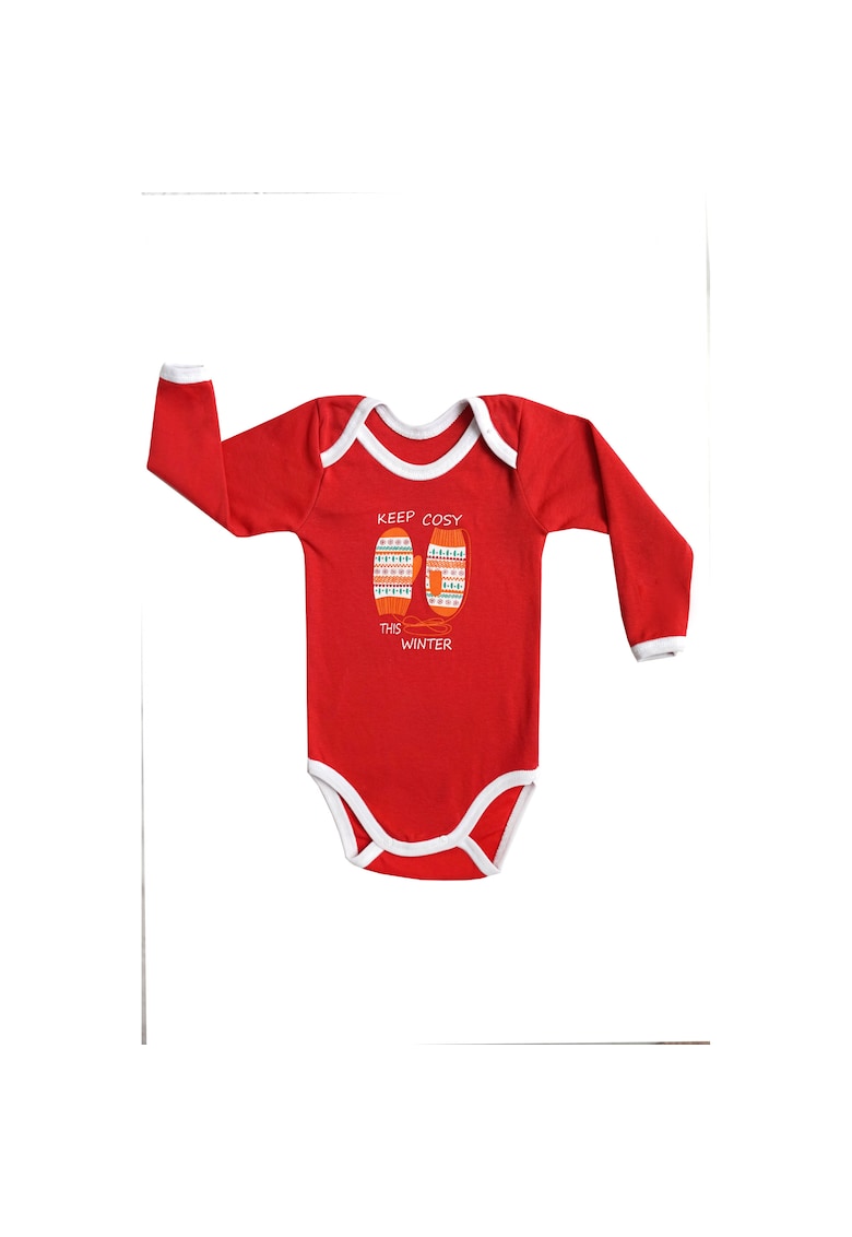 Oferte la Body bebelusi din bumbac CB110 - rosu -  6 luni