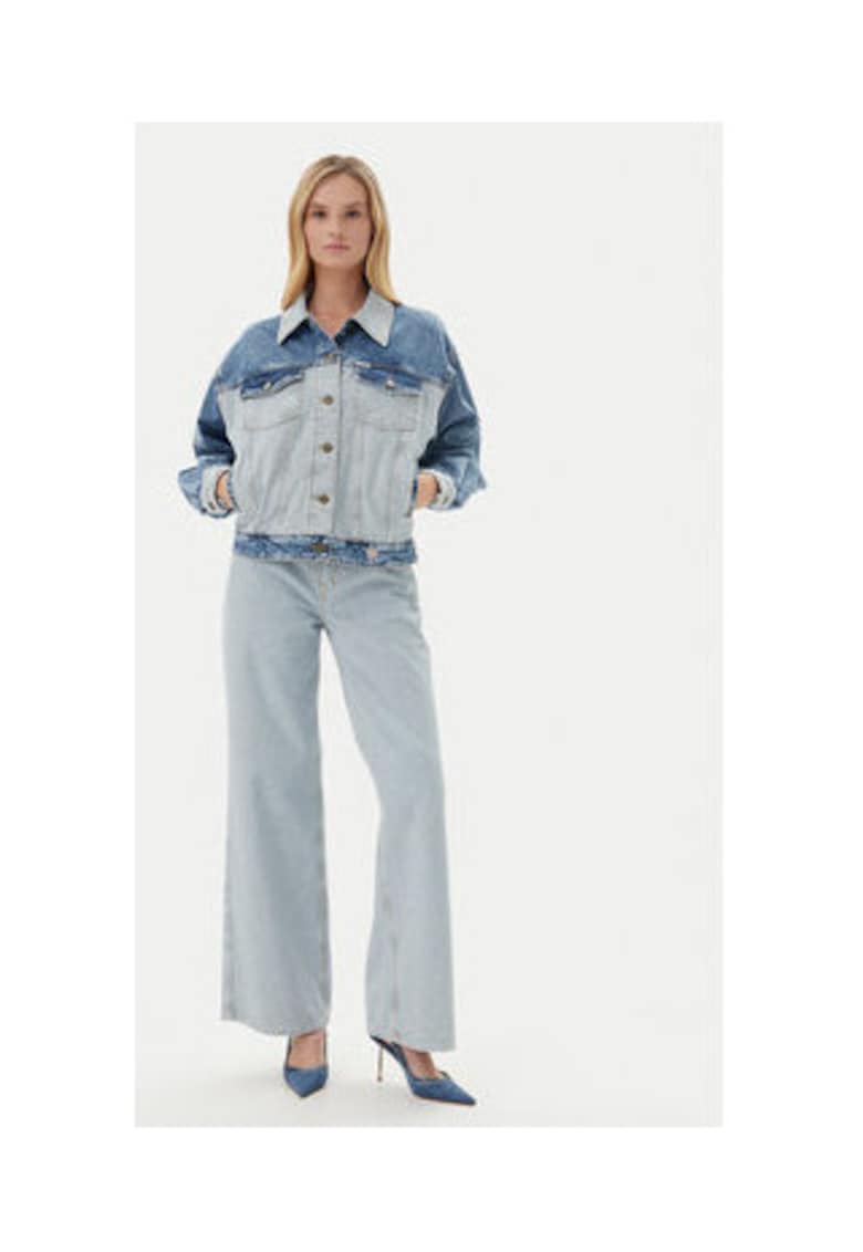 Oferte la Jacheta din denim cu guler clasic