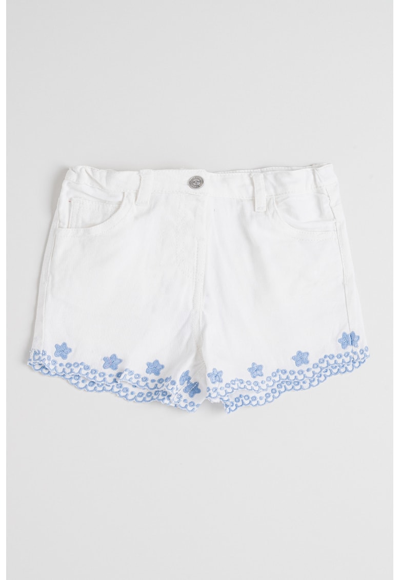 Oferte la Blugi scurti cu broderie - Alb/Albastru pastel