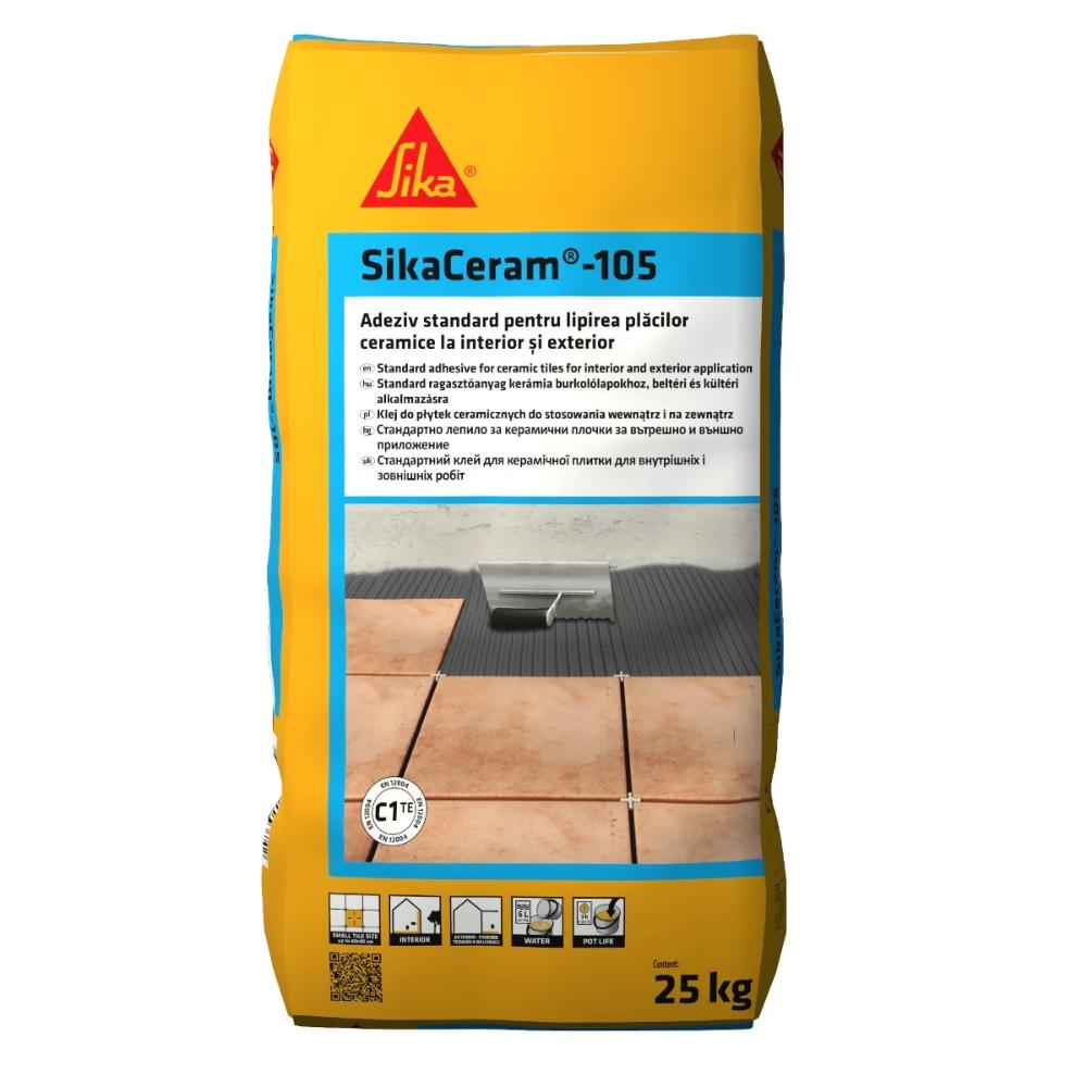 Oferte la Adeziv semiflexibil pentru placari ceramice Sika Ceram-105, interior/exterior, gri, 25 kg