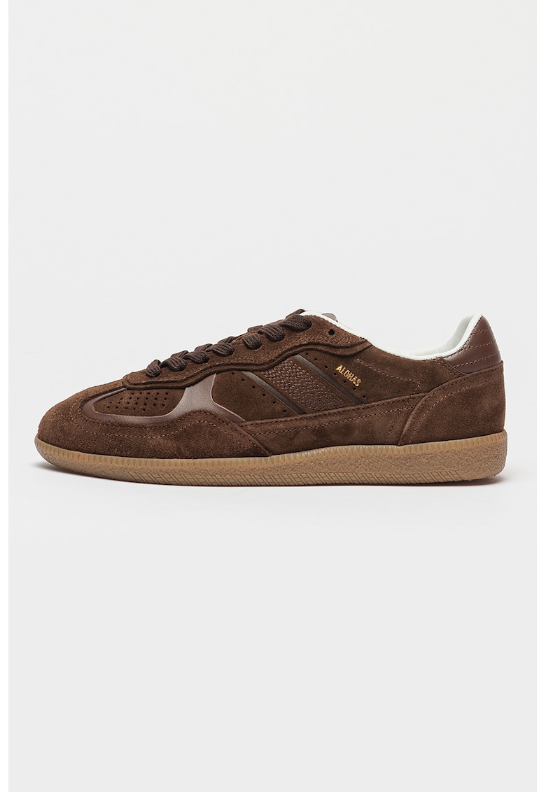 Oferte la Pantofi sport low-cut de piele intoarsa Rife - Maro