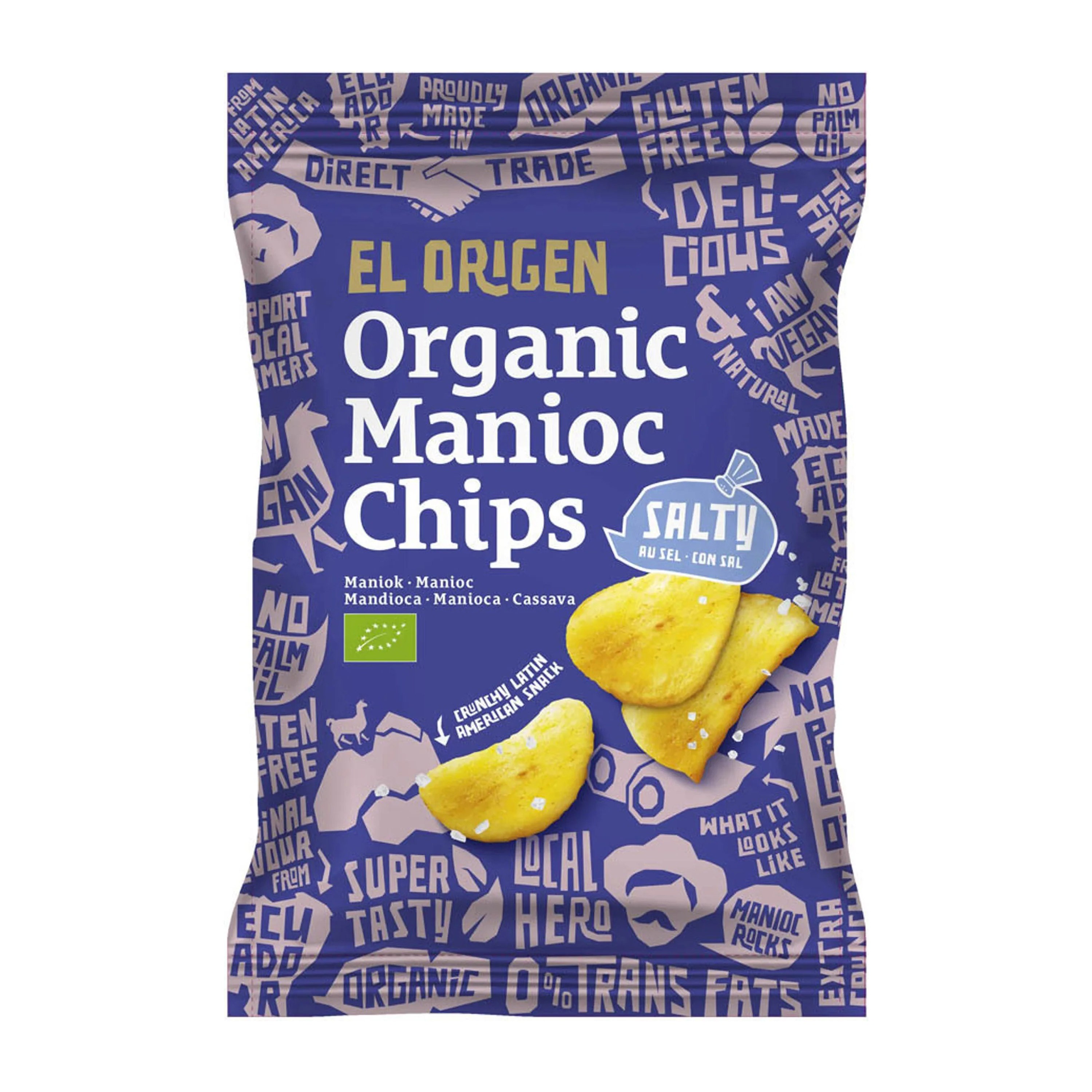 Oferte la Chipsuri bio de Manioc cu sare de mare, 60g El Origen