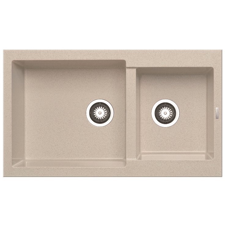Oferte la Chiuveta de bucatarie Granit Alazia 86x50 1 3/4B Beige