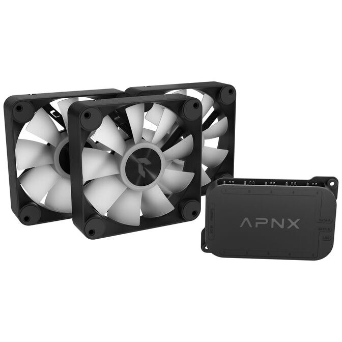 Oferte la Ventilator FP1-R PWM Reverse Blade PWM ARGB 3Pack Negru